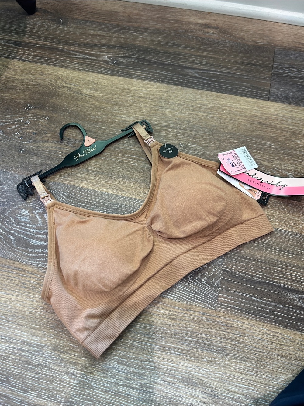 M107 NWT Prima Valentina Maternity Nursing Bra in Nude - Size Large